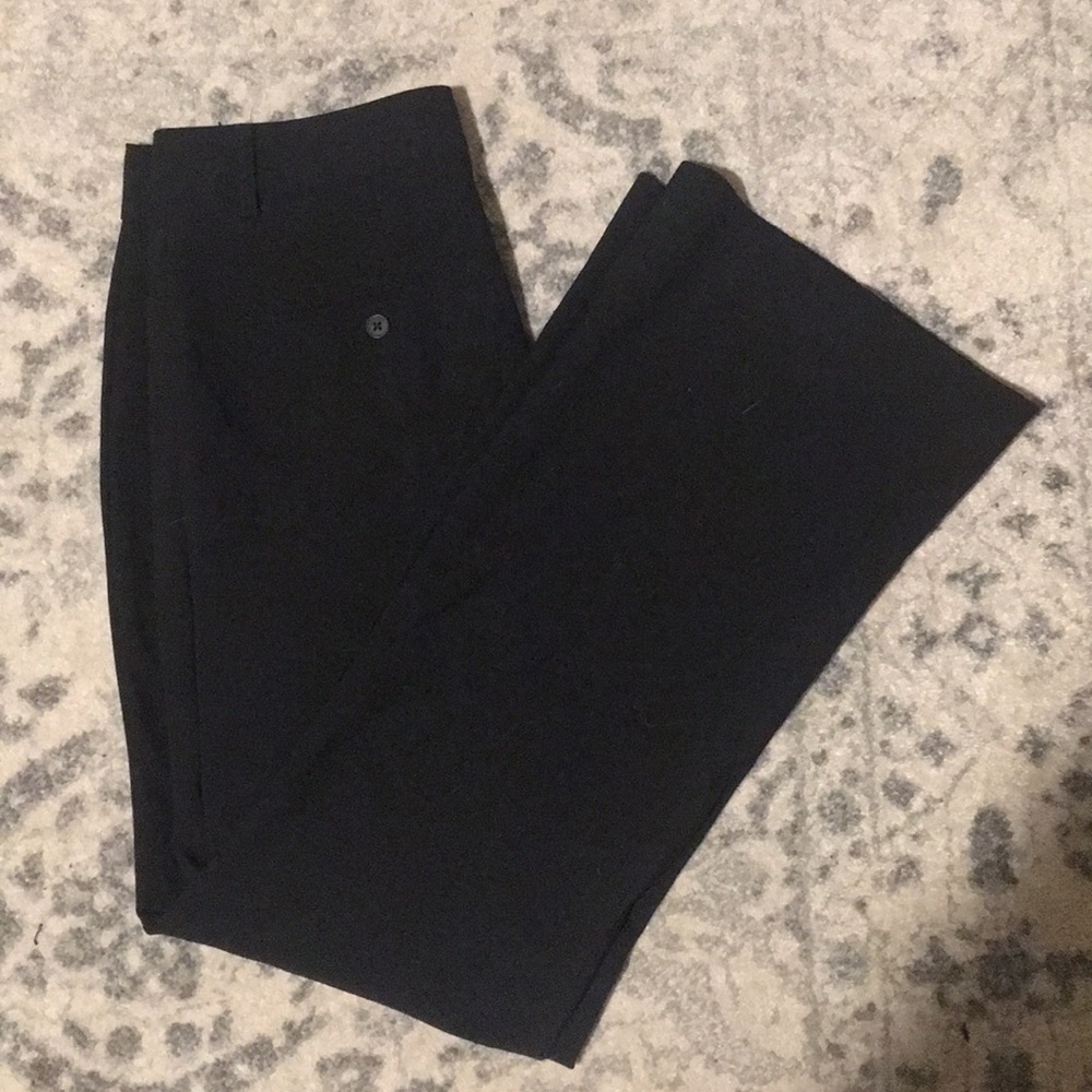 Black wide leg dress slacks